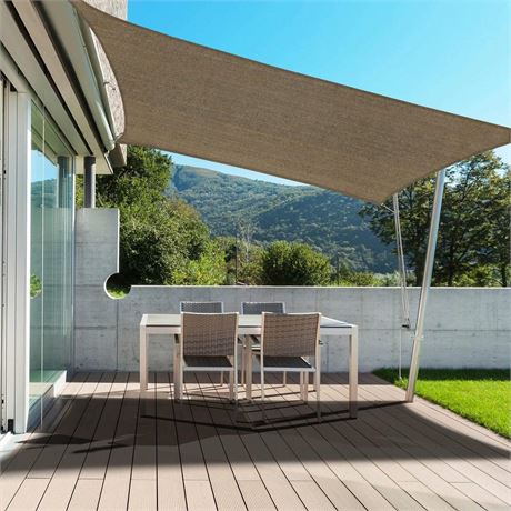 PureFit Rectangle Sun Shade Sails Outdoor 16 x 20 ft - Sun Protection Sunshades