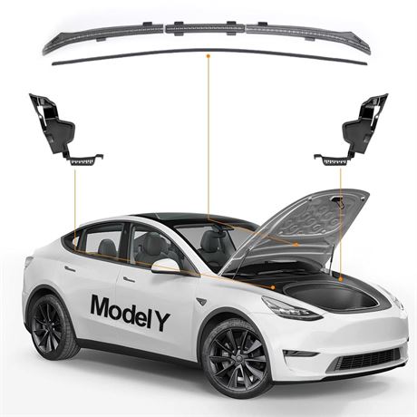 Hood Water Barrier Box and Front Hood Weather Strip For Tesla Model Y, Water