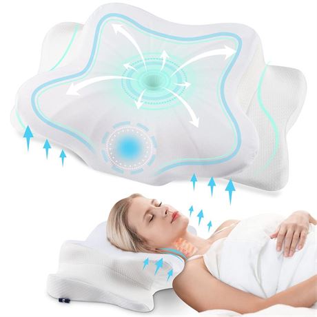 DONAMA Cervical Pillow for Neck and Shoulder,Contour Memory Foam