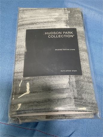 Hudson Park Collection Brushed Texture Stripe Euro Sham cover - Exclusive