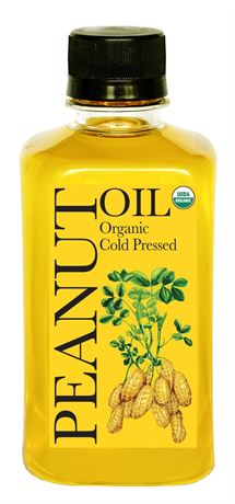 Daana Peanut Oil: CERTIFIED USDA ORGANIC, EXTRA VIRGIN, COLD PRESSED (12 oz) 12