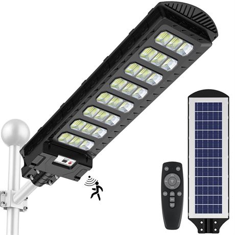 Mokot 800W Solar Street Lights Outdoor Waterproof, 672 LED Solar Outdoor Lights