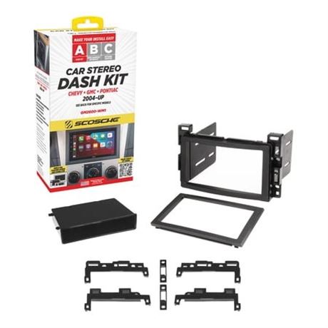 Scosche GM2600-WM1 Double or Single DIN Dash Kit Compatible w/ ‘04-23