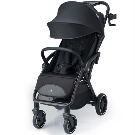 Compact Travel Stroller, Self-Folding Lightweight Stroller with Oversized