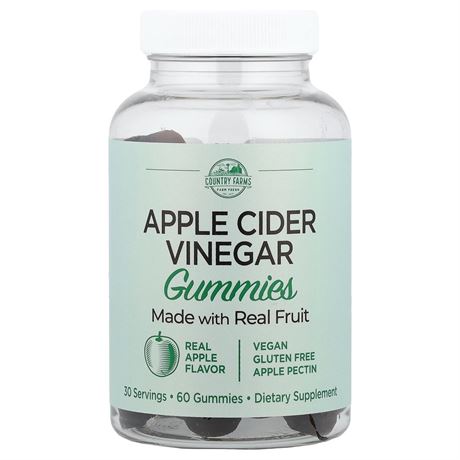 Country Farms Apple Cider Vinegar Gummies, 60 Ct
