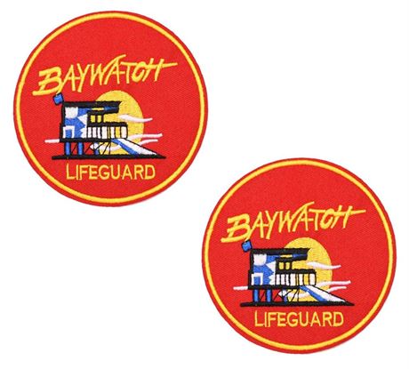 5 x 2 Pcs Baywatch Lifeguard Sew on or Iron on Embroidery Patches/ 5 packages