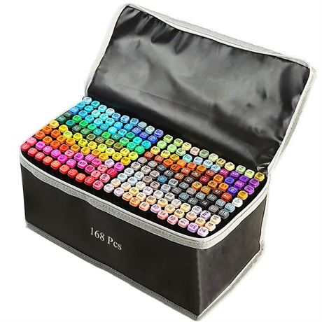 ZECHOMA 168 Colors Alcohol Markers Artist Drawing Art Dual Tip Markers Perfect