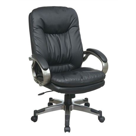 Executive Bonded Leather Office Chair in Black