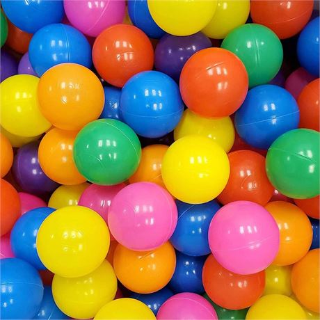 Kids Ball Pit Balls Plastic Play Balls for Baby Ball Pits Toys BPA Free,Rainbow