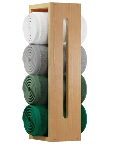 Wooden Towel Racks for Bathroom Wall Mounted - Bathroom Bamboo Towel Holder