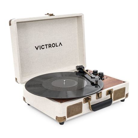 Victrola Venture Bluetooth Portable Mid-Century Modern Suitcase Record Player