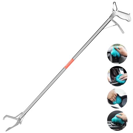 60" Reptile Tongs Snake Grabber Tool Professional All-Aluminum Alloy Snake Tong