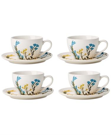 Macy's Lenox Wildflowers Tea Cup & Saucer, Set of 4 - White