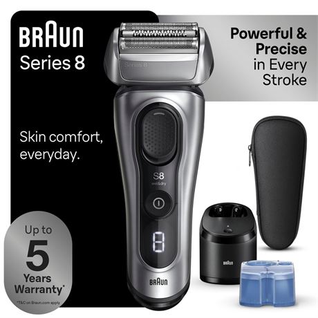 Braun Series 8 Electric Razor for Men, Electric Shaver, 5in1 SmartCare Center,