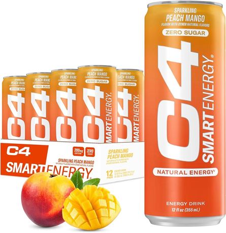 Cellucor C4 Smart Energy Drink ‚ Boost Focus and Energy with Zero Sugar,