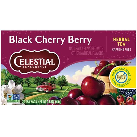Celestial Seasonings Black Cherry Berry Herbal Tea Bags (20 Count)