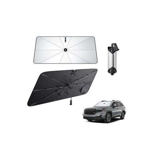 Windshield Sunshade Umbrella for 2025-2026 Subaru Forester - [Upgraded Suction