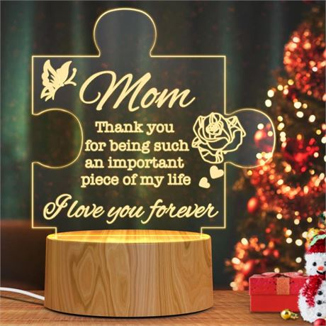 ILLUMINEW Gifts for Mom from Daughter Son,Mom Birthday Gifts Night Light, Mom