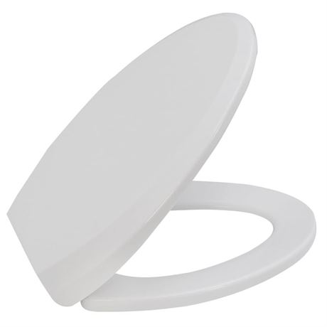 Premium Elongated Toilet Seat with Cover Quiet Close, Two-Click to Quick