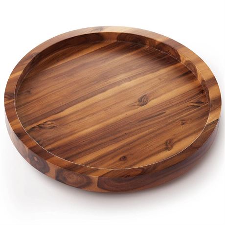 16" Acacia Lazy Susan Turntable for Table - Wooden Charcuterie Boards Cheese