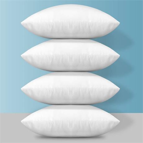 Pillows Inserts 16x16 Inches, Set of 4 Square Form Cushion Stuffer for Couch,