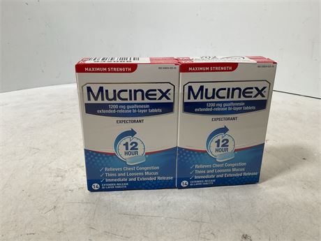 Mucinex 12 Hour Max Strength Expectorant, OTC Medicine for Excess Mucus Relief,