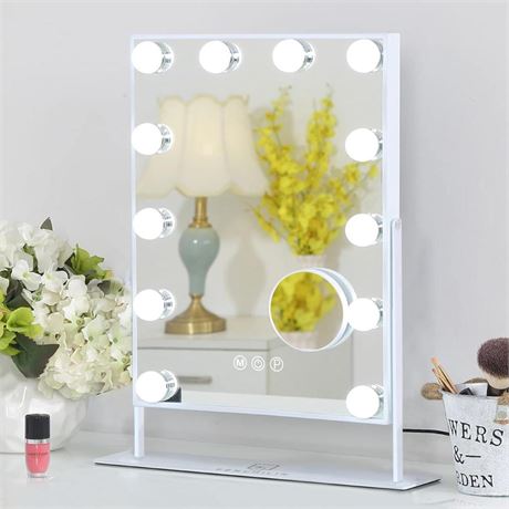 FENCHILIN Lighted Makeup Mirror Hollywood Mirror Vanity Makeup Mirror with