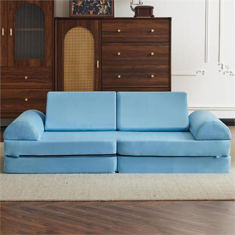 jela Kids Couch Large, Floor Sofa Modular Funiture for Kids Adults, Playhouse