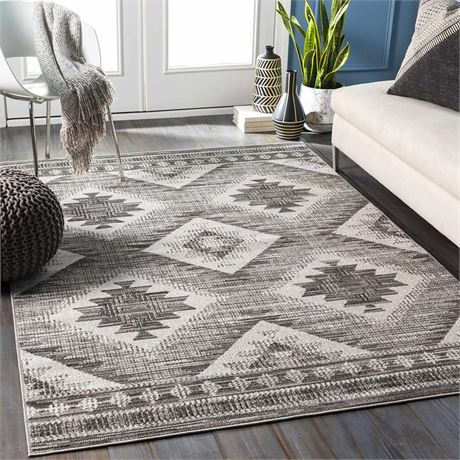 Hauteloom Spade Southwestern Tribal Living Room Farmhouse Area Rug - Vintage