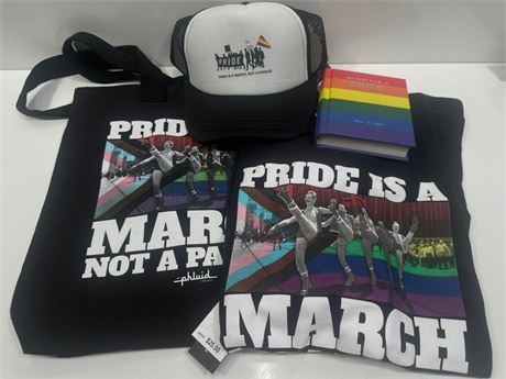 OFFSITE The Phluid Project Pride - Bag , T-shirt Size M  , Trucker Hat  & Book