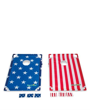 OFFSITE YardCandy Stars Stripes Portable Cornhole Toss Game, 8 Piece