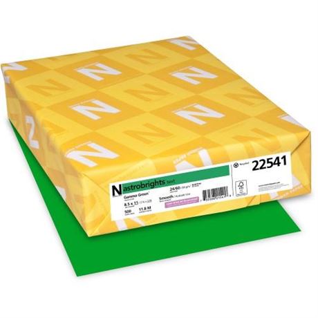 Neenah Paper Astrobrights Colored Paper 24lb 8-1/2 X 11 Gamma Green 500