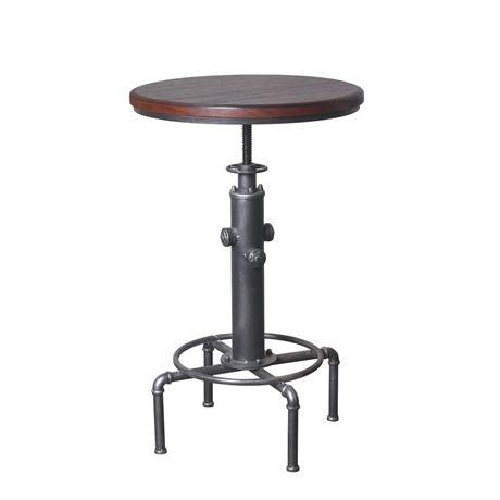 Topower Industrial Bar Table 31.5-41.3" Adjustable Pub Table Kitchen Dining