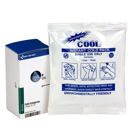 First Aid Only FAE-6012 Cold Compress Refill 5" x 4" x 4.3"/4 boxes