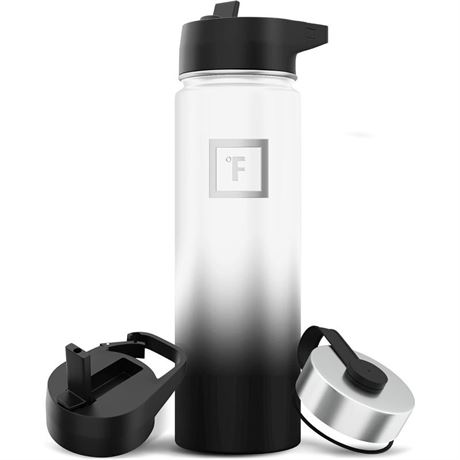 IRON °FLASK Camping & Hiking Hydration Flask with Straw, Wide Mouth Insulated