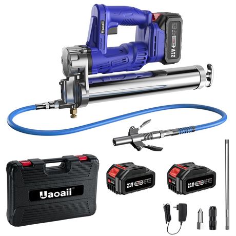 Grease Gun Battery Powered, 10000 PSI High Efficiency Electric Grease Gun Kit