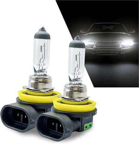 2 PCS H11 Car High Low Beam LED Bulb, 12V 55W 1200LM High-definition