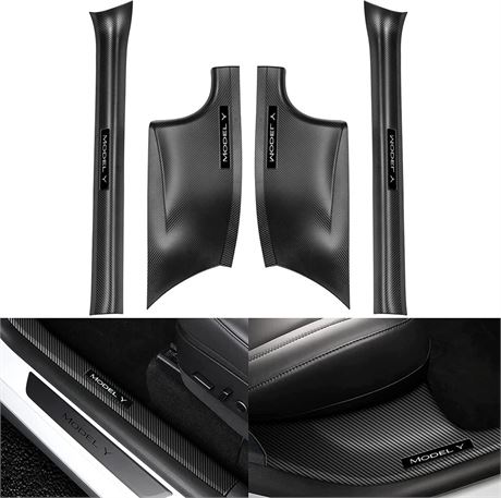 Topfit for Tesla Model Y Door Sill Protector 5 Seater (NOT Fit 7 Steater)