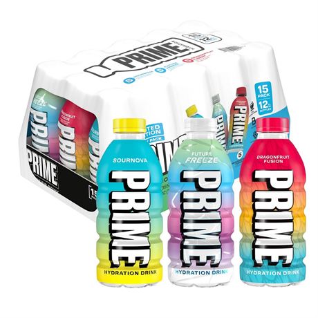 Prime Hydration Sports Drink, Dragon Fruit Fusion, Future Freeze, Sour Nova, 12