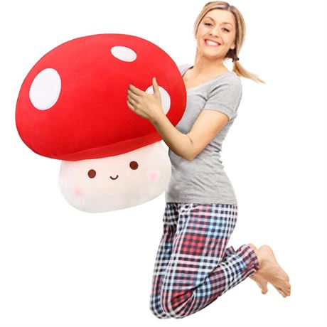 Large Mushroom Plush Toy, Mushroom Stuffed Animal Hugging Throw Pillow Plushies