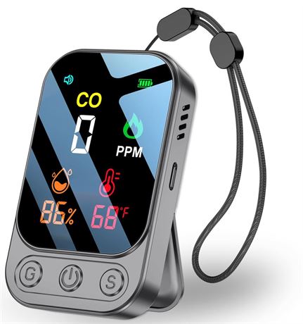 Travel Carbon Monoxide Detectors Portable with Alarm Standable [3-in-1] CO