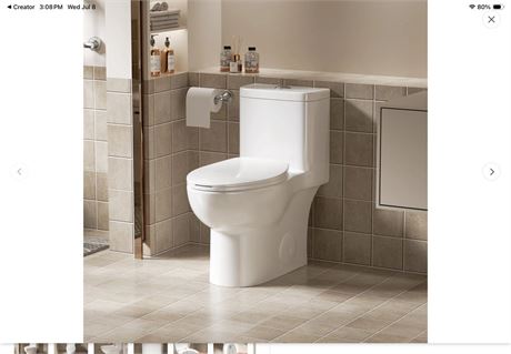 1.1/1.6 GPF Tornado Flush One-Piece Toilet with Comfort Chair Seat