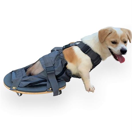 derYEP Pet Scooter Wheelchair for Rear Legs paralyzed Dog Protects Chest and