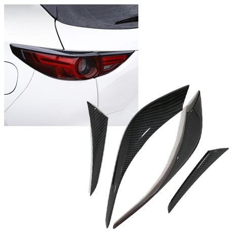 Car Tail Light Lamp Trim Taillamp Cover Carbon Fiber Style Eyebrow Eyelid