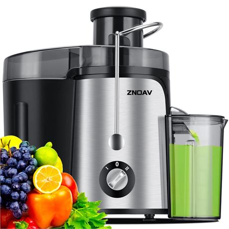 Juicer Machine, 600W Juicer with 3.5” Wide Chute for Whole Fruits and Veg,