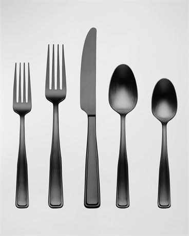 Oneida Reid Black 20-Pc. Flatware Set, Service for 4 - Stainless