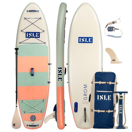 ISLE Grom Inflatable Stand Up Paddle Board for Children | Incl. Touring Center