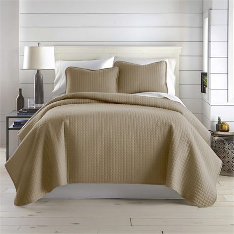 Southshore Fine Living, Inc. Oversized King Quilt Bedding Set, Taupe Quilt