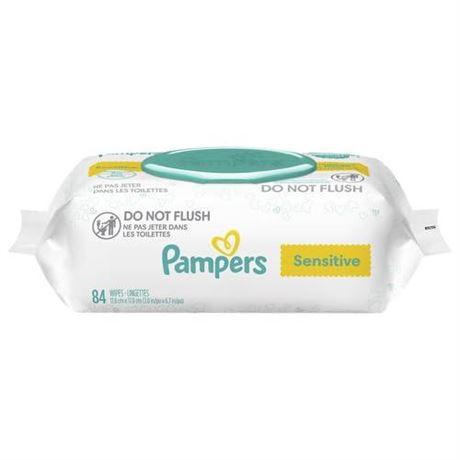 Pampers Baby Wipes Sensitive Perfume Free 1X Pop-Top Pack 84 Count 84 Count