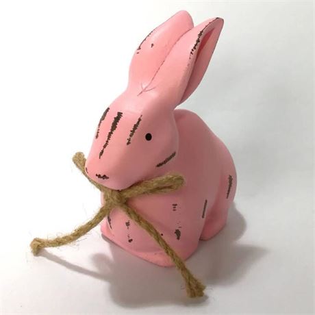 BinaryABC Easter Wood Bunny Rabbit Figurines Statues Sculpture Decoration